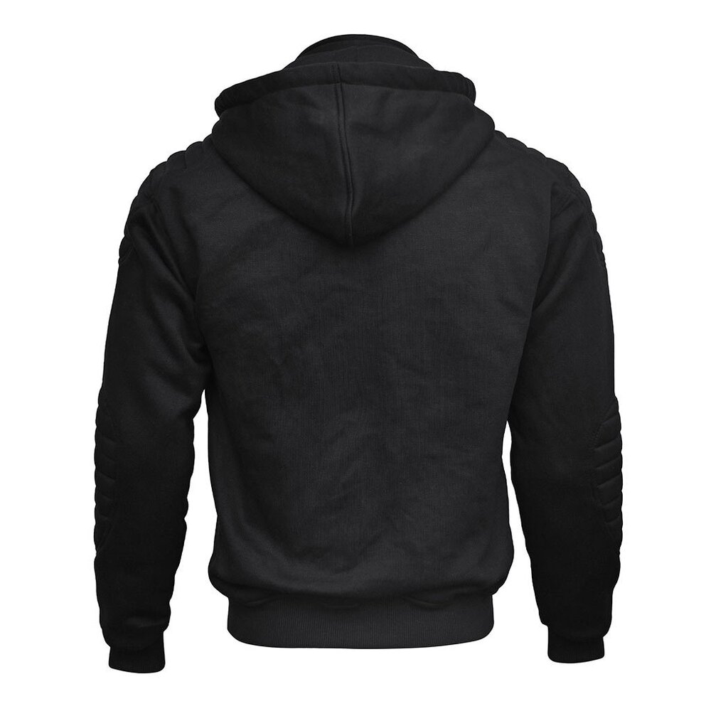 RIDERACT® Mens Motorcycle Black Hoodie Rainforced Riders Hoodie With CE Armors L - Picture 6 of 10